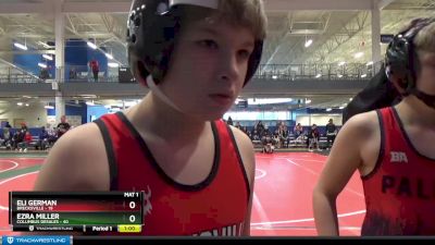 100 lbs Round 3 (8 Team) - Ezra Miller, Columbus Desales vs Eli German, Brecksville