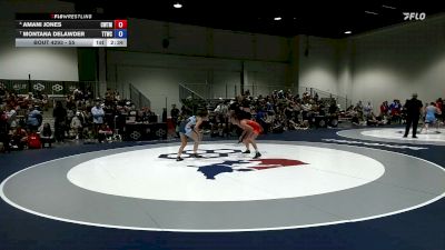 55 lbs Cons. Round 4 - Amani Jones, Cardinal WC/ Titan Mercury Wrestling Club (TMWC) vs Montana DeLawder, Team Tornado Wrestling Club