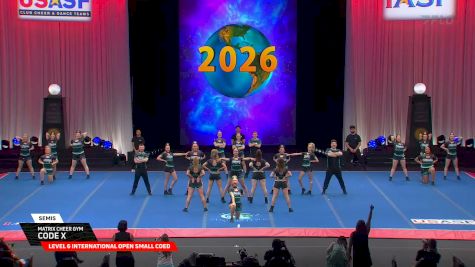 Matrix Cheer Gym - Code X [2026 L6 International Open Small Coed Semis] 2026 The Cheerleading Worlds