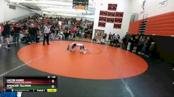 126 lbs Quarterfinal - Spencer Tillman, Laurel vs Jacob Hawk, Thunder Basin High School