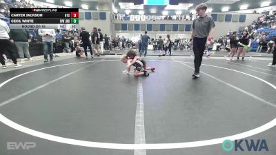 43 lbs Round Of 16 - Carter Jackson, Hinton Takedown Club vs Cecil White, Jacket Wrestling Club