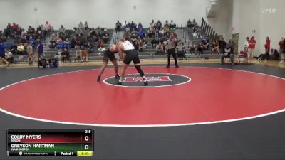 215 lbs Round 1 - Greyson Hartman, Washington vs Colby Myers, Solon