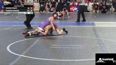 76 lbs Semifinal - Mason Pruitt, Girard Matside vs Hudson Hodges, Oakley