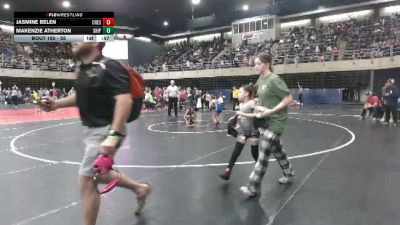 55 lbs Quarterfinal - Jasmine Belen, Cheshire vs Makenzie Atherton, Shippensburg