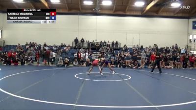 103 lbs Champ. Round 1 - Karissa McDaniel, Sacramento City College vs Sage Beltran, Missouri Valley