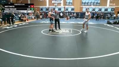 215 lbs Cons. Round 2 - Titan Trexler, Sky View vs Matt Watts, Corner Canyon