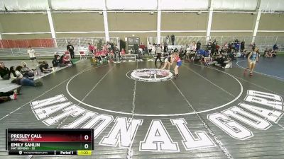 110 lbs Semis (4 Team) - Emily Sahlin, Mat Demons vs Presley Call, Utah Green