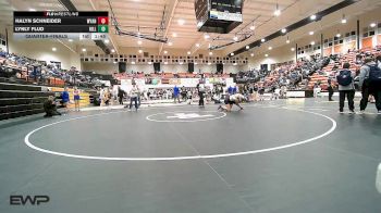 135 lbs Quarterfinal - Halyn Schneider, Wyandotte HS Girls vs Lynly Flud, Hilldale