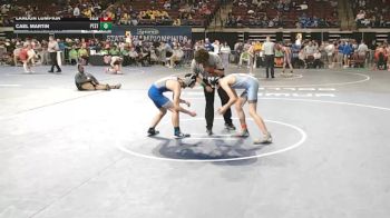 D 3 113 lbs Cons. Round 1 - Cael Martin, Patrick Taylor - Science/Tech. vs Landon Lumpkin, Evangel Christian
