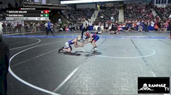 80 lbs Cons. Round 3 - Kaysen Ball, Trailhands vs Waylon Miller, Greater Heights