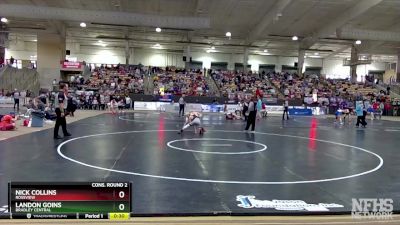 AA 120 lbs Cons. Round 2 - Landon Goins, Bradley Central vs Nick Collins, Rossview