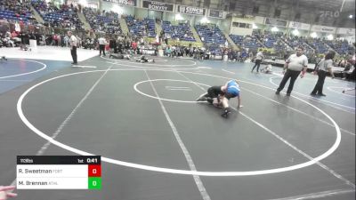 113 lbs Consi Of 8 #2 - Rudy Sweetman, Fort Lupton Metro Wrestling vs Milo Brennan, Athlos Wrestling