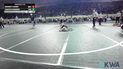 61 lbs Quarterfinal - Barrett Homer, Mustang Bronco Wrestling Club vs Lincoln Sanders, Team Tulsa Wrestling Club