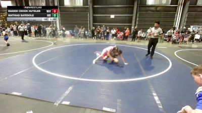 73 lbs Quarterfinal - Raiden Crook Hutsler, White River Jr. WC vs Mathias Batesole, Independent