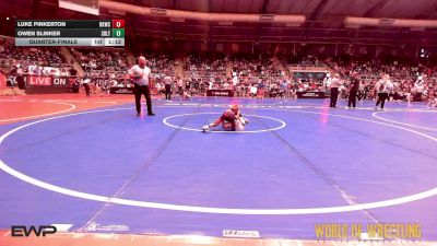 58 lbs Quarterfinal - Luke Pinkerton, Rising Kingz vs Owen Slinker, Sebolt Wrestling Academy