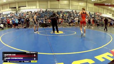 157 lbs Cons. Round 2 - Hunter Cox, PA vs Xavier Dombkowski, PA