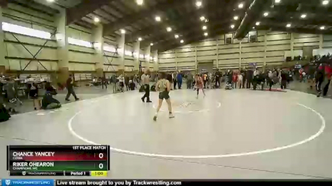 92 lbs 1st Place Match - Riker Ohearon, Champions WC vs Chance Yancey, COWA