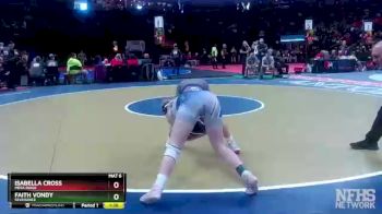 125 lbs Quarterfinal - Faith Vondy, Severance vs Isabella Cross, Mesa Ridge