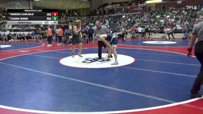 5A 175 lbs Semifinal - Gideon Carlisle, Little Rock Christian vs Caden Webb, Van Buren