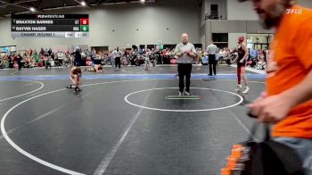 90 lbs Champ. Round 1 - Braxton Barnes, Kansas Thunderstruck vs Rayvin Hager, Onaga