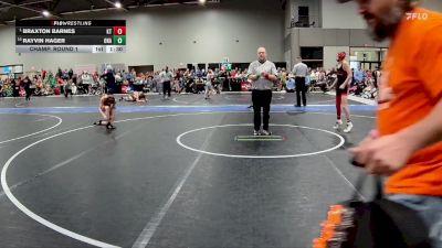 90 lbs Champ. Round 1 - Braxton Barnes, Kansas Thunderstruck vs Rayvin Hager, Onaga
