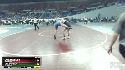 4A-215 lbs Cons. Semi - Dex Dunlap, La Grande vs Lake Mulberry, Philomath