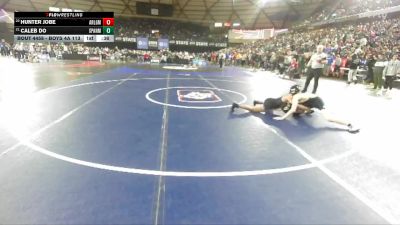 Boys 4A 113 lbs Cons. Round 2 - Hunter Jobe, Arlington vs Caleb Do, Spanaway Lake