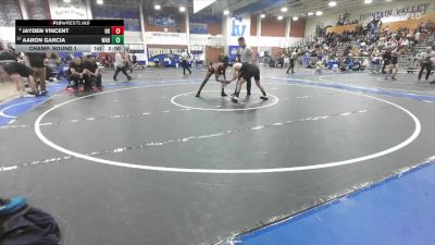 150 lbs Champ. Round 1 - Aaron Garcia, Warren vs Jayden Vincent, Huntington Beach