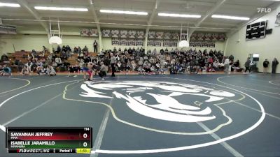 114 lbs Champ. Round 1 - Savannah Jeffrey, Pima vs Isabelle Jaramillo, Miyamura