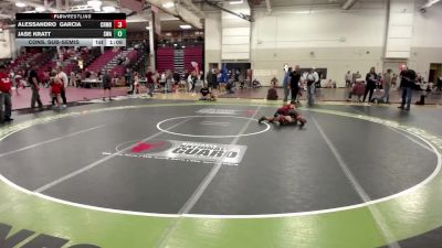 92 lbs Cons. Sub-semis - Alessandro Garcia, Coon Rapids Mat Bandits Wrestling Club vs Jase Kratt, Summit Wrestling Academy