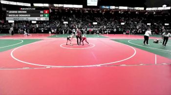 75 lbs Champ. Round 1 - Nicolas DeMarco, AUR1 vs Legend Brown, FOS2