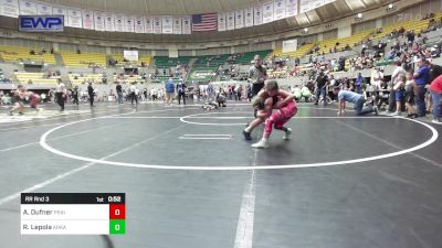 80 lbs Rr Rnd 3 - Adelayde Dufner, Prairie Grove Youth Wrestling vs Rachel Lepola, Arkansas