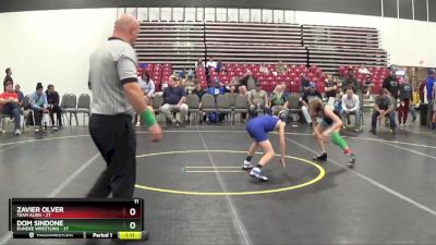 80 lbs Placement Matches (8 Team) - Dom Sindone, Dundee Wrestling vs Zavier Olver, Team Alien