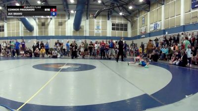 12U Boys FS - 67 lbs Champ. Round 1 - Connor Prozanski, Milan Tribe Wrestling Club vs Jax Bravo