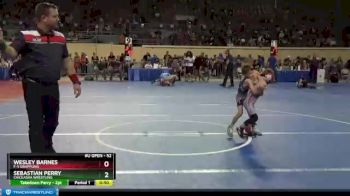 52 lbs Cons. Round 4 - Sebastian Perry, Chickasha Wrestling vs Wesley Barnes, F-5 Grappling