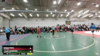 120 lbs Cons. Round 6 - Tyler Haneborg, North Platte vs Ethan Mora, Brighton