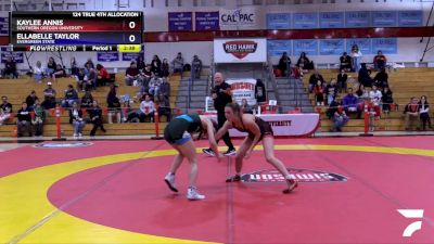 124 True 4th Allocation 1st Place Match - Kaylee Annis, Southern Oregon University vs Ellabelle Taylor, Evergreen State