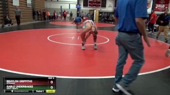 150 lbs Round 1 - Braylon Griffiths, Ottumwa vs Gable Underbakke, West Liberty
