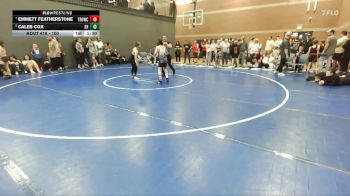 100 lbs Cons. Round 2 - Emmett Featherstone, Thunder Ridge Outlaws Wrestling Club vs Caleb Cox, Shootbox Rigby