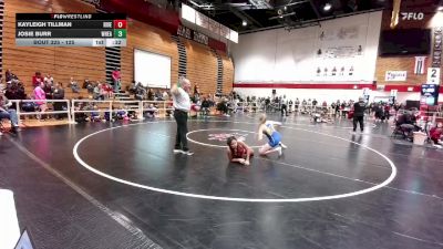 125 lbs Cons. Round 2 - Kayleigh Tillman, Riverton vs Josie Burr, Wheatland