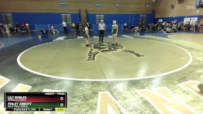 115lbs Champ. Round 2 - Lily Robles, Peninsula (Girls) vs Finley Abbott, Ida B. Wells (Girls)