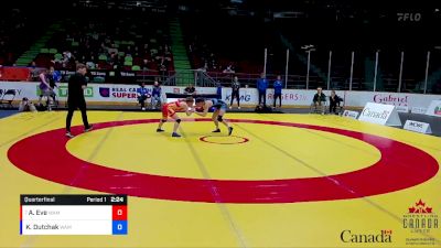 50kg Quarterfinal - Augusta Eve, Dinos WC vs Katie Dutchak, Saskatoon WC