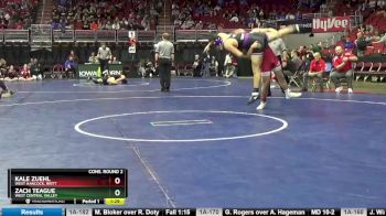 1A-195 lbs Cons. Round 2 - Zach Teague, West Central Valley vs Kale Zuehl, West Hancock, Britt