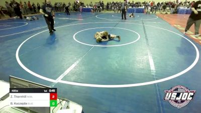 49 lbs Consi Of 16 #2 - Zane Thornhill, Noble Takedown Club vs Benjamin Kuczajda, Blue Devil Wrestling