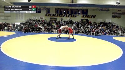 218 lbs Semifinal - David Calkins Jr., Liberty-Brentwood vs Cael Weidemoyer, Faith Christian (PA)