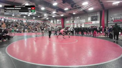 190 lbs Cons. Round 2 - Ayden Segovia, Pacifica/Oxnard vs Jonathan Roman, Lawndale