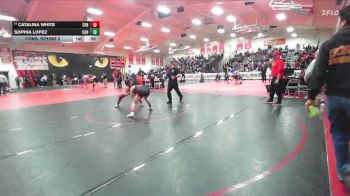 130 lbs Cons. Round 2 - Catalina White, Centennial (Bakersfield) vs Sophia Lopez, Canyon