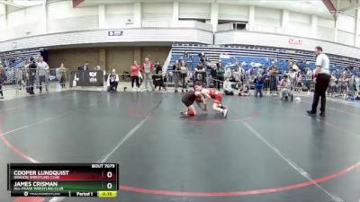 53 lbs Quarterfinal - James Crisman, All-Phase Wrestling Club vs Cooper Lundquist, Dragon Wrestling Club