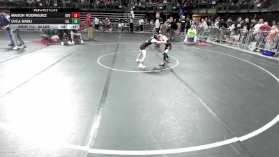 60 lbs Round Of 32 - Mason Rodriguez, Bitetto Trained Wrestling vs Luca Babli, All I See Is Gold Academy