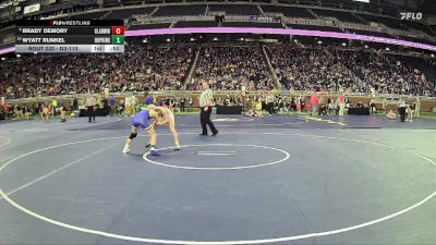 D3-113 lbs Cons. Round 2 - Wyatt Runkel, Hopkins vs Brady Demory, Gladwin HS